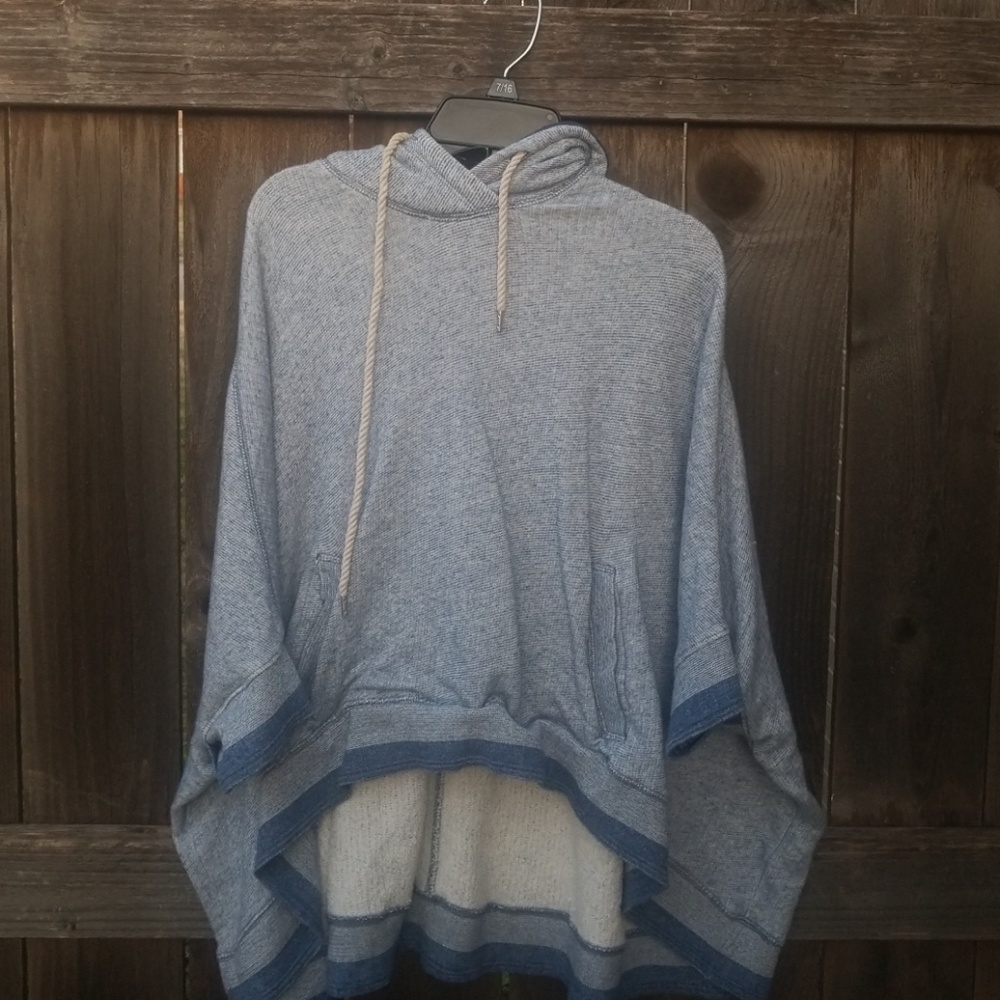 Blue poncho